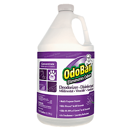 OdoBan® Multi-Purpose Deodorizer & Disinfectant Concentrate, Lavender Scent, 128 Oz Bottle