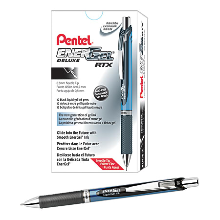 EnerGel RTX Refillable Liquid Gel Pen Navy Blue