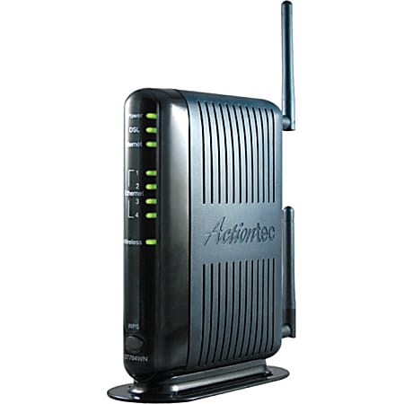 Actiontec GT784WN DSL Modem/Wireless Router - W/B No Filters - ISM Band - 300 Mbps Wireless Speed - 4 x Network Port