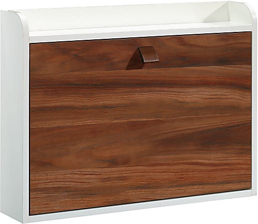 Sauder® Anda Norr 25"W Wall Mount Desk, Pearl Oak/Blaze Acacia