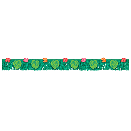 Amscan Fringe Paper Banner, 5-13/16', Tropical Jungle