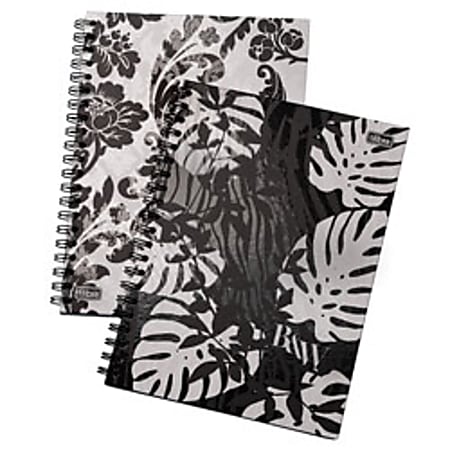 Tilibra Fashion Business Notebook, 8 1/2" x 11", 40 Sheets, Legal Ruled, Black/White
