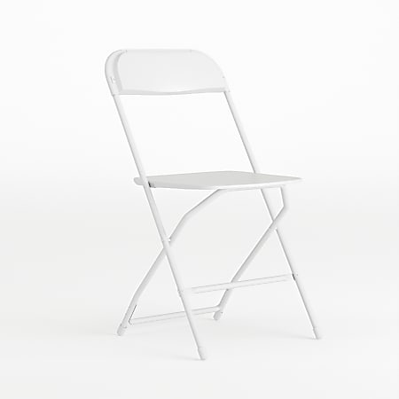 Flash Furniture HERCULES Series Premium Plastic Folding Chair, White