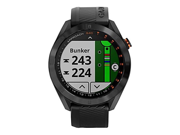 Garmin Approach S40 - GPS watch - cycle, golf, running 1.2" - band size: 4.92 in - 7.95 in