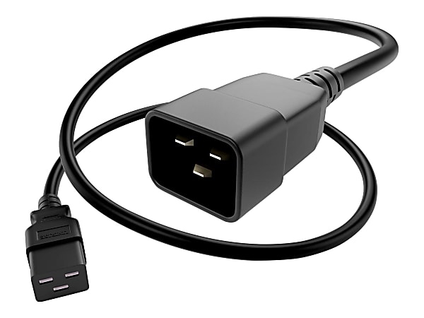 UNC Group - Power cable - IEC 60320 C20 to IEC 60320 C19 - AC 250 V - 3 ft - black