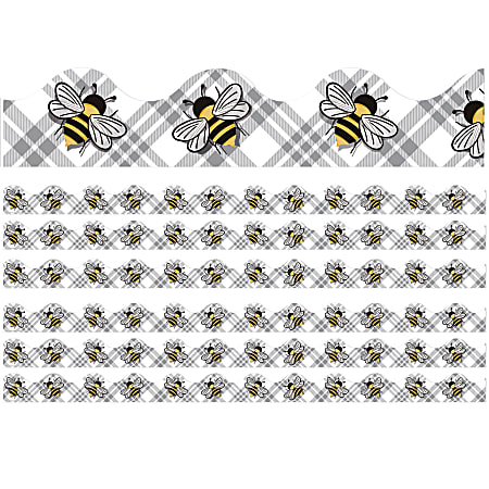 Eureka School Deco Trim, The Hive Bees, 37’ Per Pack, Set Of 6 Packs