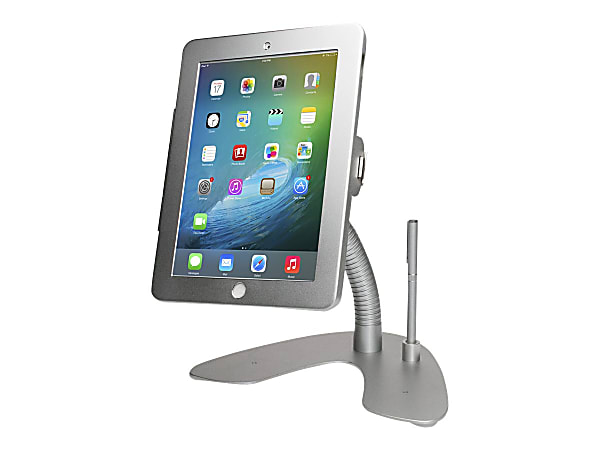 CTA Digital Dual Security Gooseneck Kiosk Stand W/Locking Case Ipad Ipad Air - 11.3" Height x 10.1" Width x 8.5" Depth - Desktop, Countertop - Aluminum, Steel