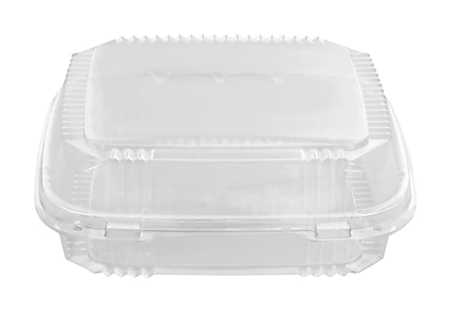 Pactiv ClearView SmartLock Food Containers, 49 oz, 8-13/64 inches x 8-11/32 inches x 2-29/32 inches, 200 containers per Carton, Sold by the Carton