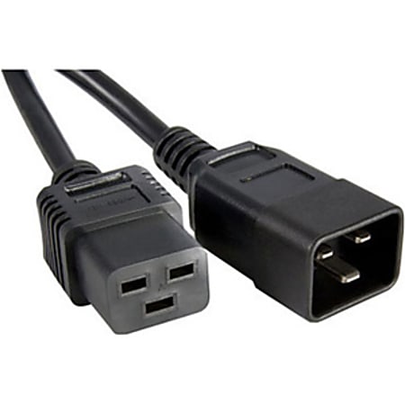 Unirise High End Data Center Rated Power Cord - For Rack - 12 Gauge - 250 V AC20 A - Black - 4 ft Cord Length - 1