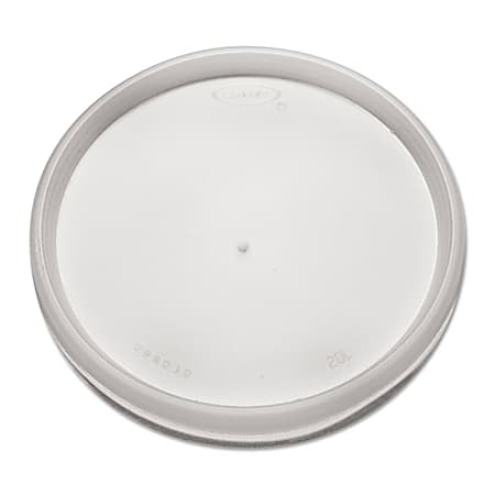 Dart® Plastic Lids for Foam Cups, Bowls and Containers, Flat, Vented, Fits 6oz-32oz, Clear, 100/PK, 10 PKS/CT