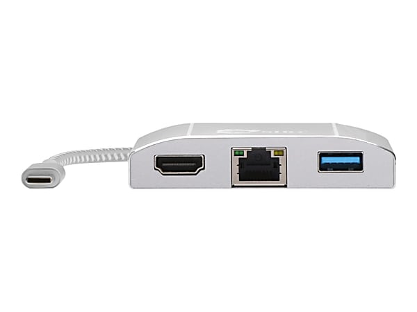 SIIG USB 3.1 Type-C LAN Hub with HDMI Adapter- 4K ready - Silver