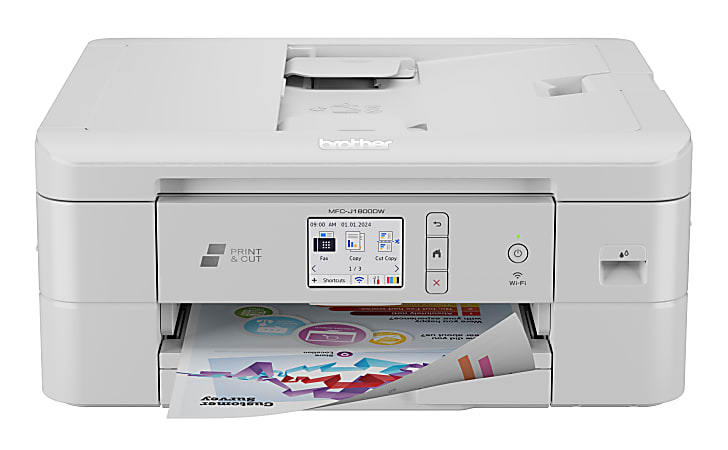 Brother Print & Cut MFC-J1800DW Wireless Inkjet Color All-in-One Printer With Automatic Paper Cutter And Refresh EZ Print Eligibility