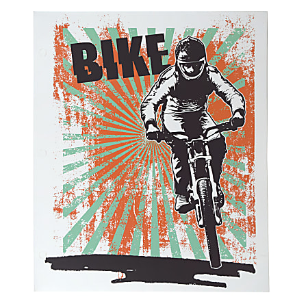 Top Flight Fashion 2-Pocket Folder, 9-13/16" x 11-13/16", Dirt Bike