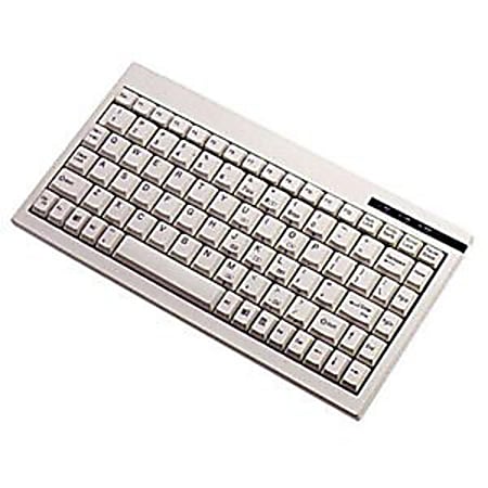 Adesso Mini Keyboard ACK-595 - PS/2 - QWERTY - 89 Keys - White