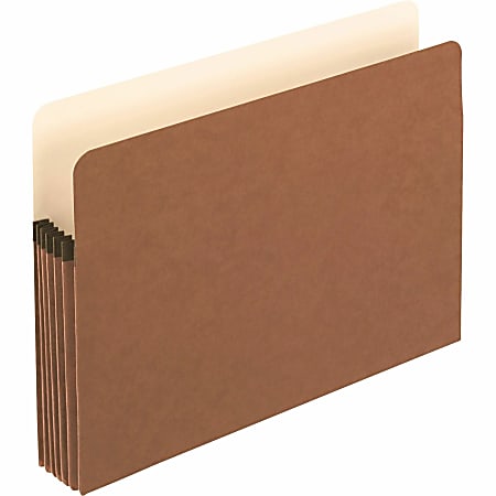 Oxford® Standard Expanding Vertical File Pockets, Letter Size, 5 1/4" Expansion, 30% Recycled, Red, Pack Of 10