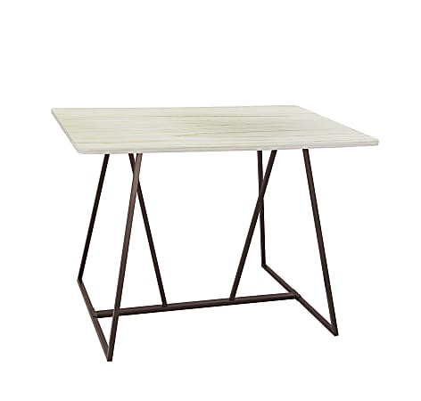 Safco® Oasis Sit-Height Teaming Table, Rectangular, 42", Weathered White/Black