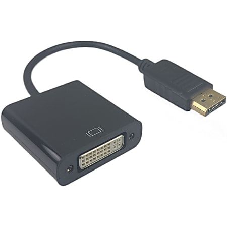 4XEM DisplayPort Male To DVI-I Female Adapter Cable, 5.35", Black