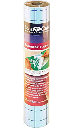 Brother Adhesive Transfer Paper With Grid, 72” x 12”, Clear