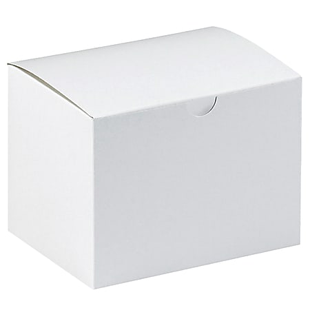 Partners Brand Gift Boxes, 6"L x 4 1/2"W x 4 1/2"H, 100% Recycled, White, Case Of 100