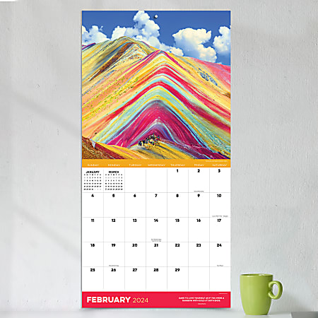 2024 TF Publishing Art Design Wall Calendar 12 x 12 Destination Rainbow