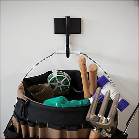 Duck Brand EasyMounts Heavy-Duty Garage Kit - 15 lb (6.80 kg), 50 lb (22.68 kg) Capacity - for Home, Garage, Broom, Shovel - Black - 1 Each