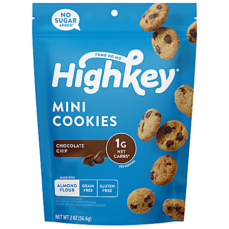 HighKey Chocolate Chip Cookies, 2 Oz, Pack Of
