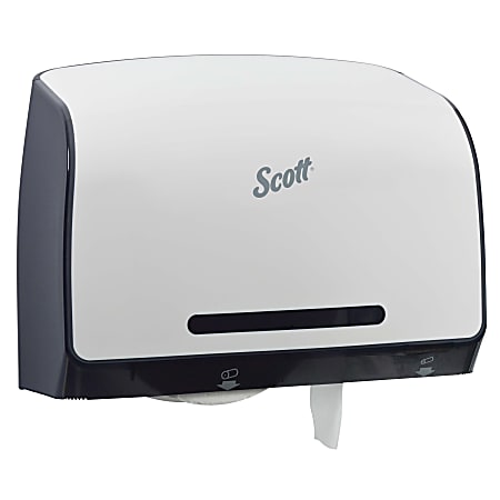Scott Coreless JRT Toilet Tissue Dispenser, 10 1/4"H x 5 7/16"W x 14 1/10"D, White