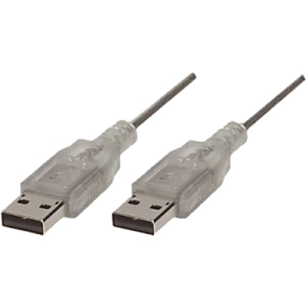 4XEM 10FT USB 2.0 Cable A To A (Transparent)