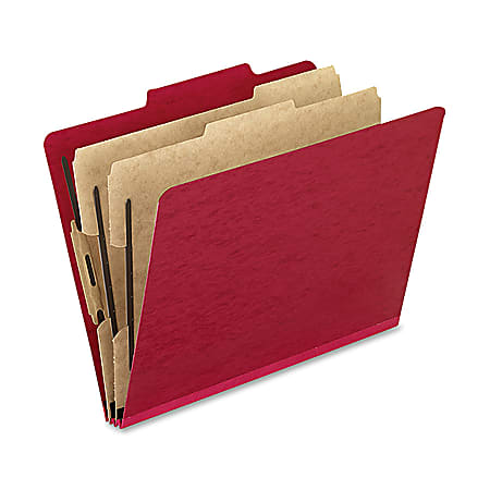 Oxford® Classification Folders, Legal Size, 2" Expansion, 65% Recycled, Scarlet, Box Of 10