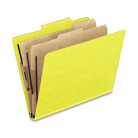 Oxford® Classification Folders, Legal Size, 2" Expansion, 65% Recycled, Yellow, Box Of 10