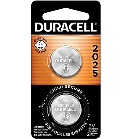 Duracell® 3-Volt Lithium 2025 Coin Battery, Pack Of 2
