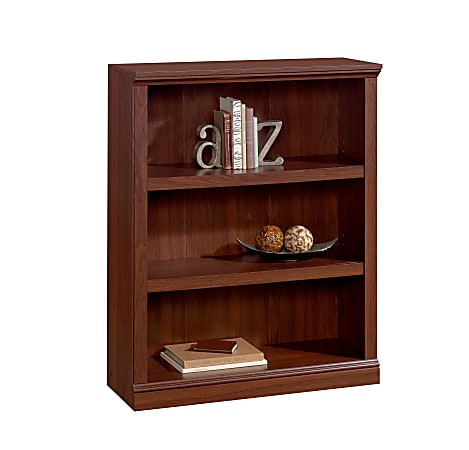 Realspace® Premium Bookcases 44"H 3-Shelf Transitional Bookcase, Cherry