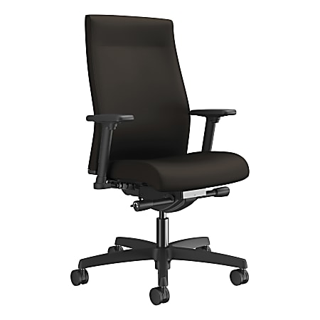 HON Ignition 2.0 Chair - Espresso Seat - Espresso Fabric Back - Black Frame - Mid Back - Espresso