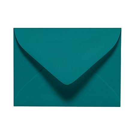 LUX Mini Envelopes, #17, Gummed Seal, Teal, Pack Of 50