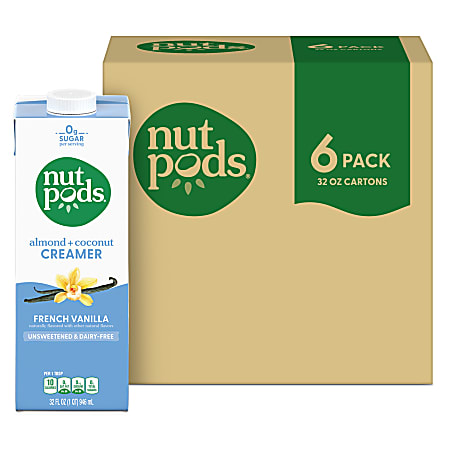 Nutpods&reg; French Vanilla Non-Dairy Creamer, 32 fl oz cartons, 6 pack