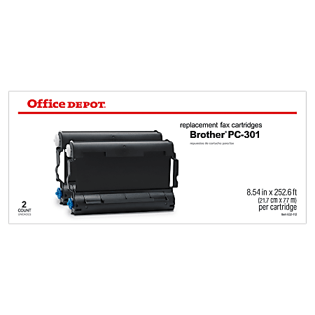 Office Depot® Brand Remanufactured Black Thermal Fax Cartridges Replacement For Brother® PC-301 , Pack Of 2, 301B-2