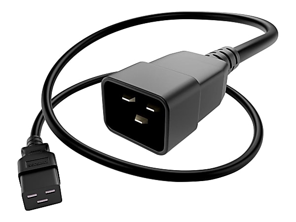 Unirise Power cable - IEC 60320 C20 to IEC 60320 C19 - AC 250 V - 8 ft - black