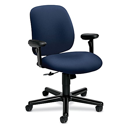 HON® 24-Hour Task Chair, 41"H x 28 1/4"W x 26 1/2"D, Black Frame, Blue