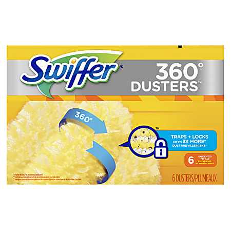 Swiffer 360 Duster Refills Yellow 6 Refills Per Box Carton Of 4 Boxes -  Office Depot