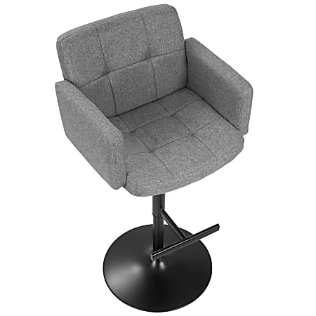 LumiSource Stout Bar Stool BlackGray ODP Business Solutions