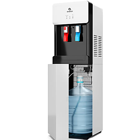 Avalon Bottom Loading Water Cooler Dispenser - Hot & Cold Water, Child Safety Lock, Innovative Slim Design, Holds 3 or 5 Gallon Bottles - UL/Energy Star Approved- White