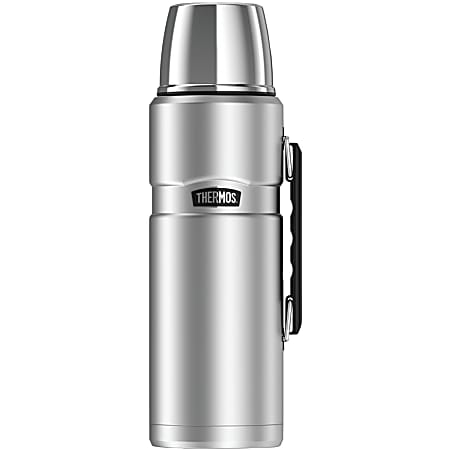 Thermos Stainless King Beverage Bottle 2.0 L - 2.1 quart (2 L) - Vacuum - Silver, Matte Stainless Steel
