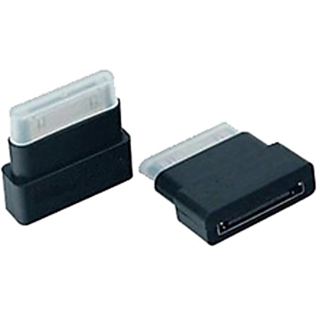 4XEM 30-Pin Dock Extender Adapter for iPhone/iPod/iPad - 1 Pack - 1 x Male Proprietary Connector - 1 x Female Proprietary Connector - Black