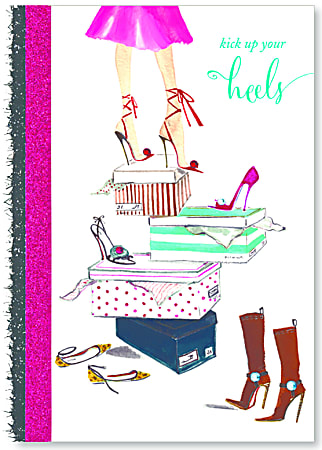 Viabella Birthday Greeting Card With Envelope, Kick Up Your Heels, 5" x 7"