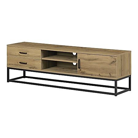 South Shore Mezzy TV Stand For 65" TVs, 17-3/4"H x 59"W x 13-3/4"D, Nordik Oak