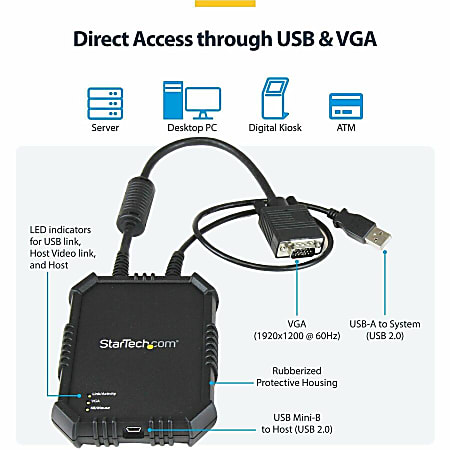 StarTech.com Laptop to Server KVM Console Rugged USB Crash Cart
