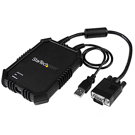 StarTech.com Laptop to Server KVM Console - Rugged USB Crash Cart Adapter with File Transfer and Video Capture