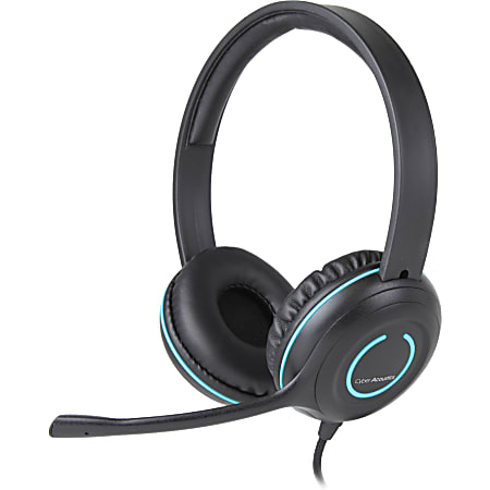 Cyber Acoustics AC-5008 USB Stereo Headset - Stereo - USB - Wired - 20 Hz - 20 kHz - Over-the-head - Binaural - Supra-aural - Noise Cancelling, Uni-directional Microphone - Black