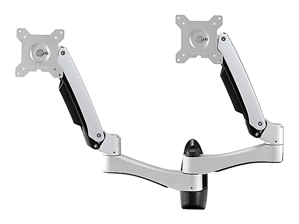 Amer AMR2AW - Bracket - adjustable arm - for 2 monitors - plastic, steel, aluminum alloy - screen size: up to 24" - wall-mountable