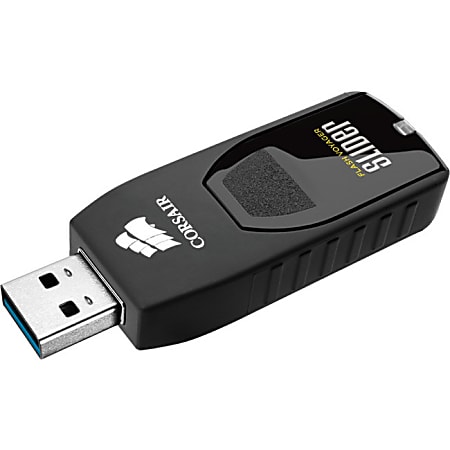 Corsair Flash Voyager Slider USB 3.0 256GB USB Drive - 256 GB - USB 3.0 - Black - 5 Year Warranty